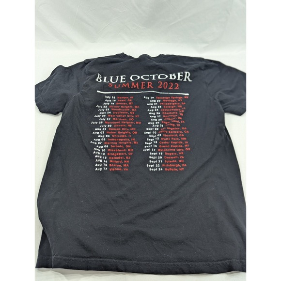2022 BLUE OCTOBER North America Summer Concert Shirt Sz Large Tour Band - Picture 2 of 8